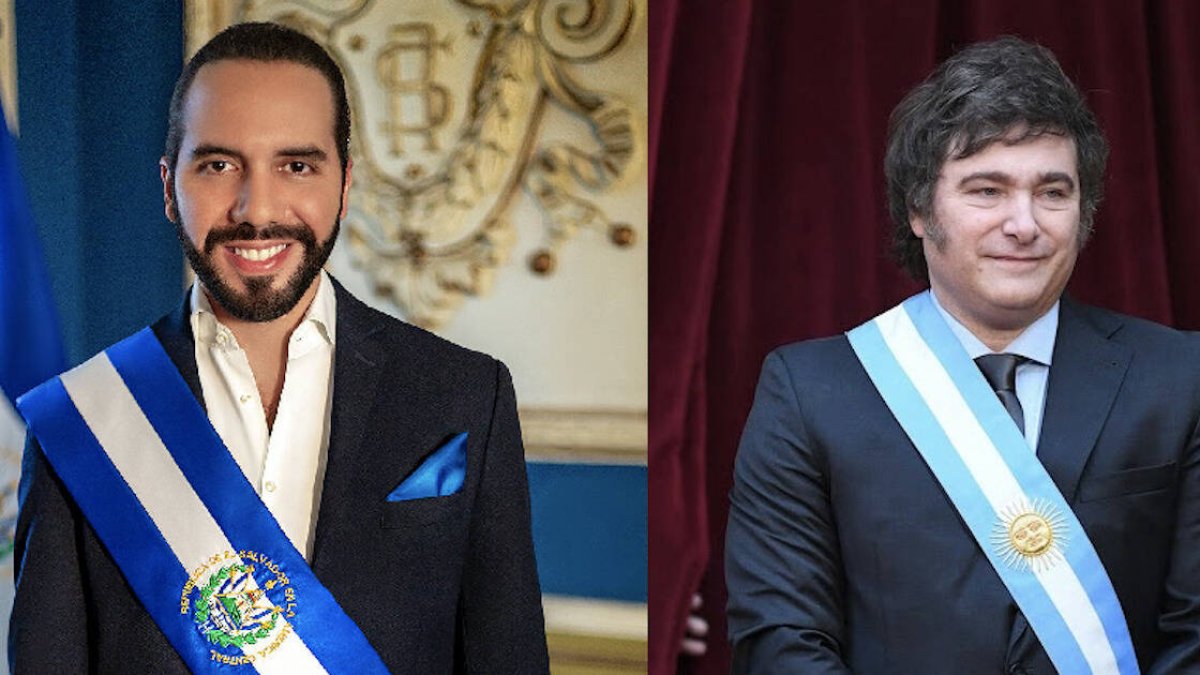 Los presidentes de El Salvador (a la izquierda) y Argentina (a la derecha) ponen freno a esta ideología en sus países: será el fin de las arrobas, los