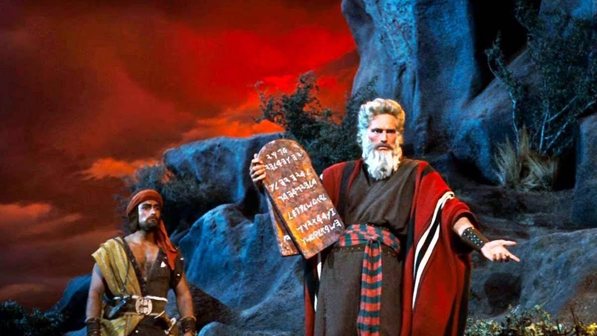 Charlton Heston como Moisés en 'Los Diez Mandamientos' (1956) de Cecil B. DeMille.