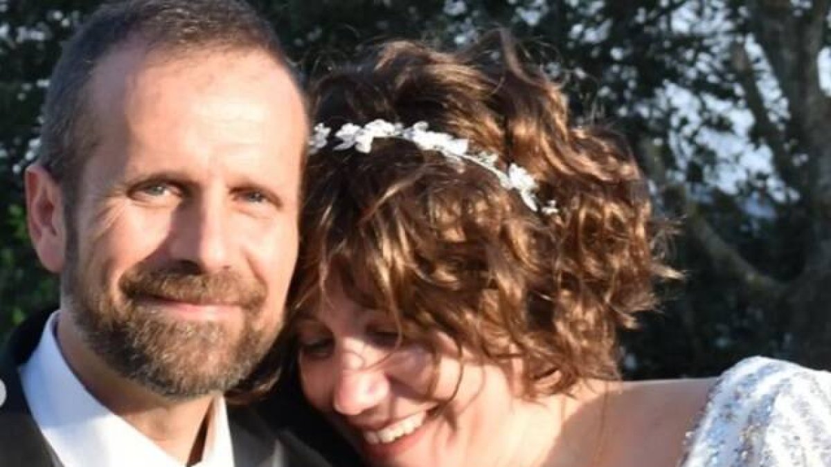 Una foto de la boda por la Iglesia en 2024 de Xavier Novell y Silvia Caballol