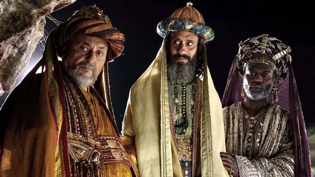 Los Reyes Magos, en una escena de la película 'Natividad' (2006) de Catherine Hardwicke.