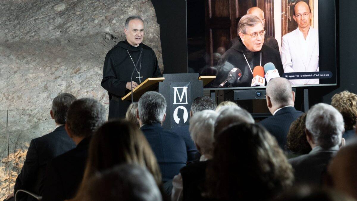 Manel Gasch i Hurios, abad de Montserrat, durante la presentación de los diez objetivos del milenario del santuario (Fotos: Agustí Codinach / Iglesia de Barcelona).