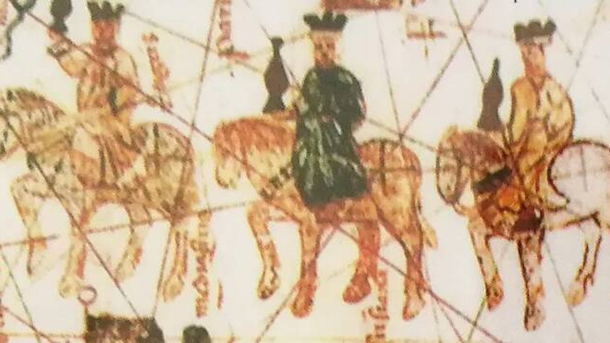 Reyes Magos en el Mapa de Juan de la Cosa, primer mapa en el que se representa América. Museo Naval de Madrid.