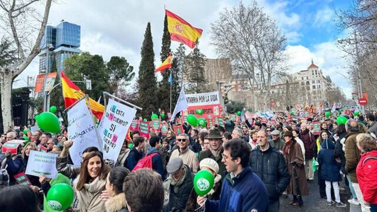 Miles de personas han recorrido las calles de Madrid defendiendo la vida