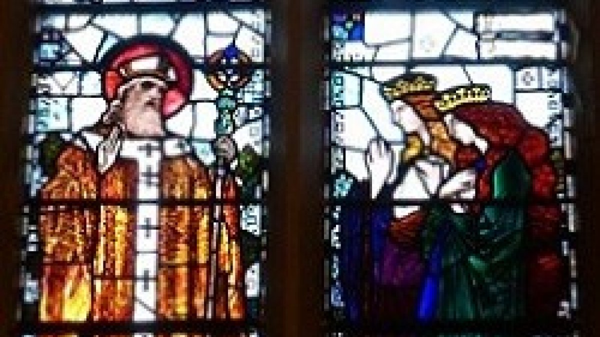 Las santas ante San Patricio. Iglesia del S. Corazón. Dublín.