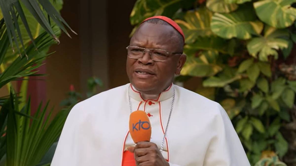 El cardenal Fridolin Ambongo, arzobispo de Kinshasha (República Democrática del Congo) y presidente del simposio de conferencias episcopales africanas.