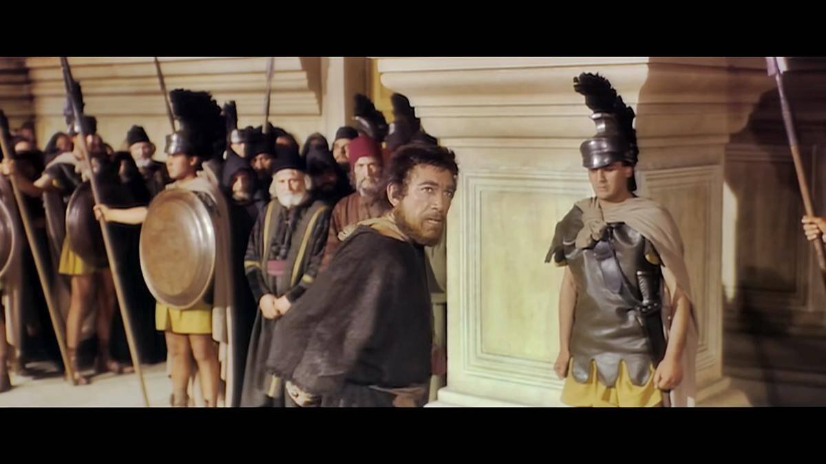 Anthony Quinn es Barrabás en la película italiana de 1961 dirigida por Richard Fleischer.