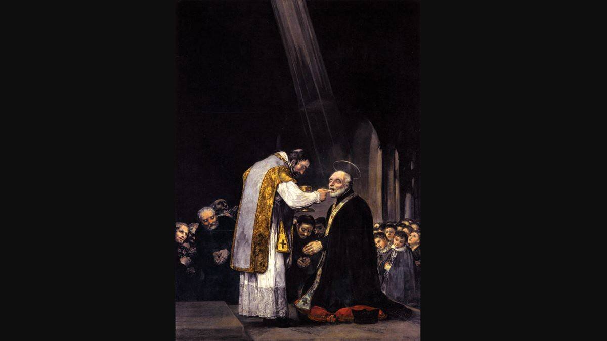 Francisco de Goya, 'La última comunión de San José de Calasanz'. Museo del Prado.