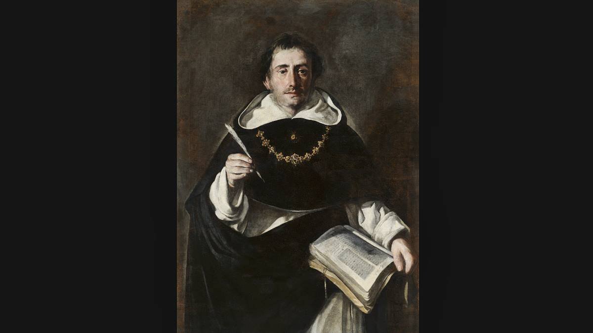 Santo Tomás de Aquino, en un retrato de Antonio del Castillo Saavedra (1616-1668).