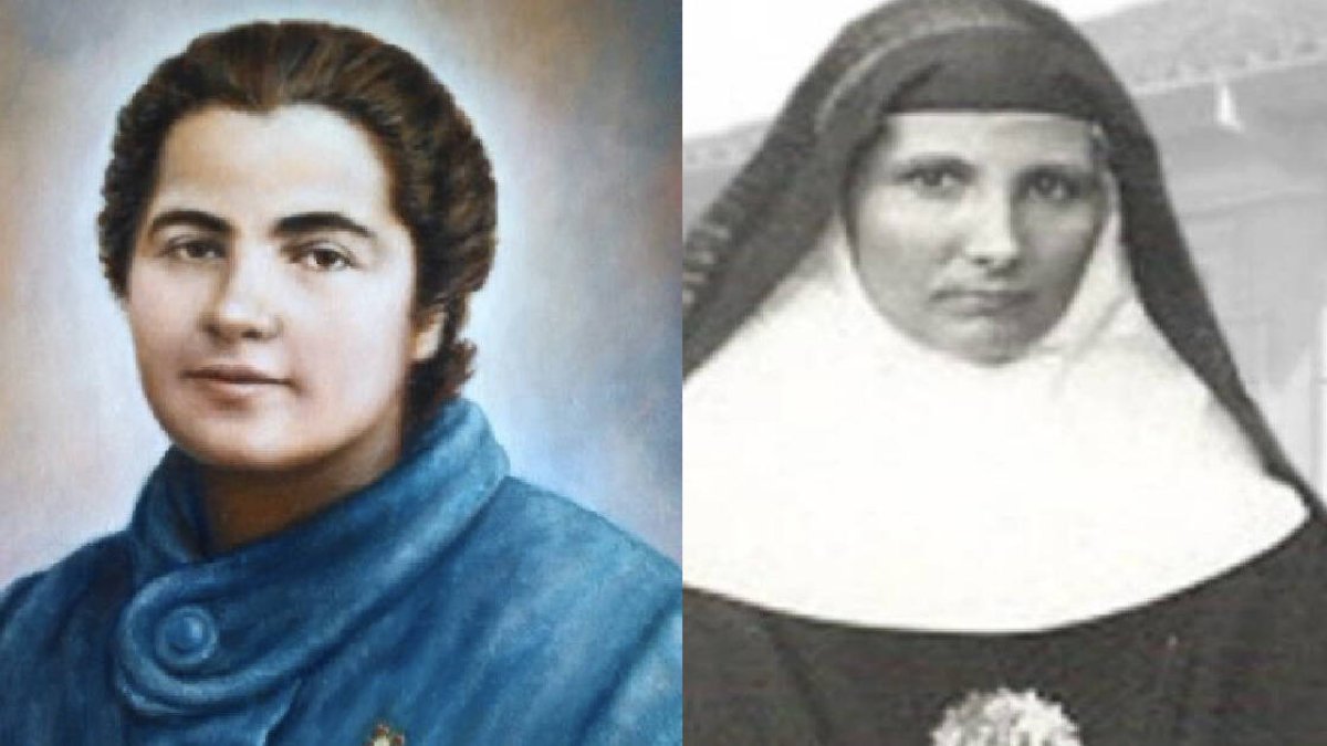 Ascensión Sánchez (a la izquierda), laica consagrada, y Vicenta Guilarte (a la derecha), de la Congregación de las Hijas de Jesús.