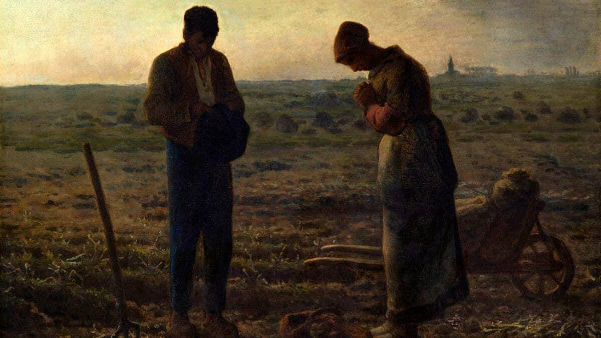 'El Ángelus' (1859, detalle), de Jean-François Millet, expresión de un mundo aún regido por los momentos de Dios. Musée d'Orsay (París).