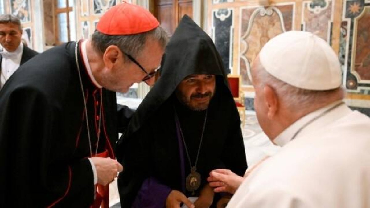 Francisco, durante la audiencia con los participantes en la 97ª Asamblea Plenaria de la Reunión de Obras de Ayuda a la Iglesia en Oriente, este 27 de junio.