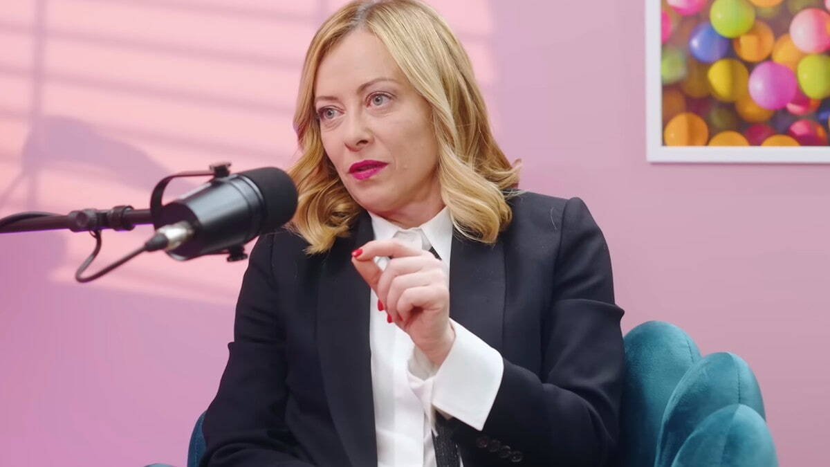 Giorgia Meloni defiende la excepcionalidad italiana en la línea que señaló Juan Pablo II. Foto: captura canal Diletta Leotta (Youtube).