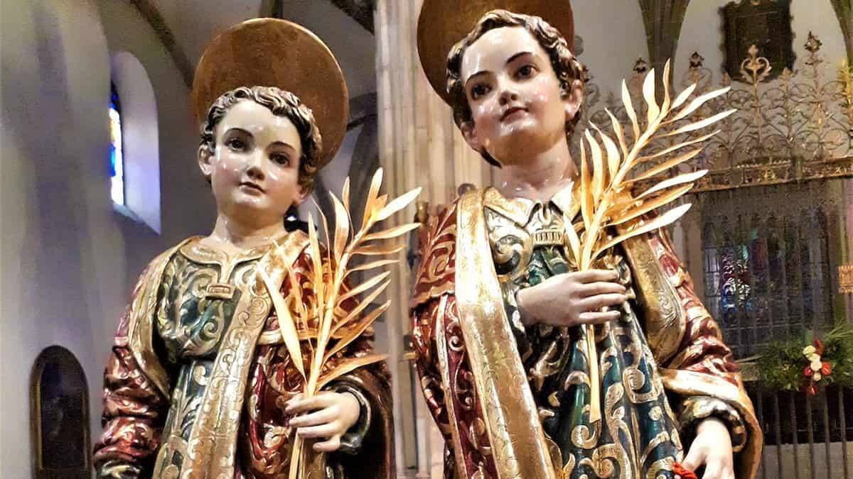 La festividad de los Santos Niños Justo y Pastor, martirizados en Alcalá de Henares (Complutum) el año 304, se celebra el 6 de agosto. Foto:  catedral magistral de Alcalá de Henares, Raimundo Pastor / Wikipedia.