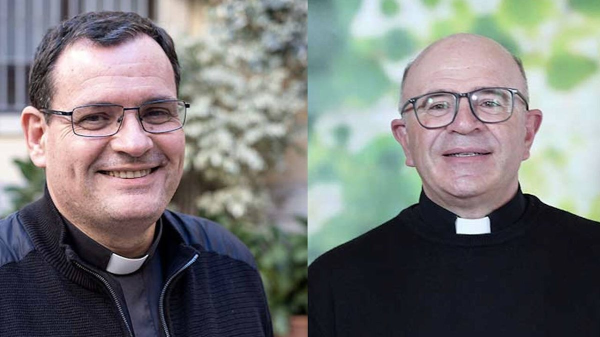 De izquierda a derecha, Fernando Enrique Ramón Casas y Arturo Javier García, los nuevos obispos de auxiliares de Valencia.