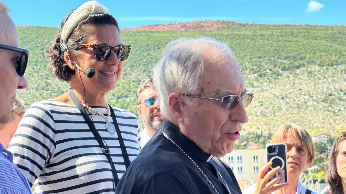 Rouco Varela y María Vallejo-Nágera, en la peregrinación organizada por la escritora a Medjugorje.