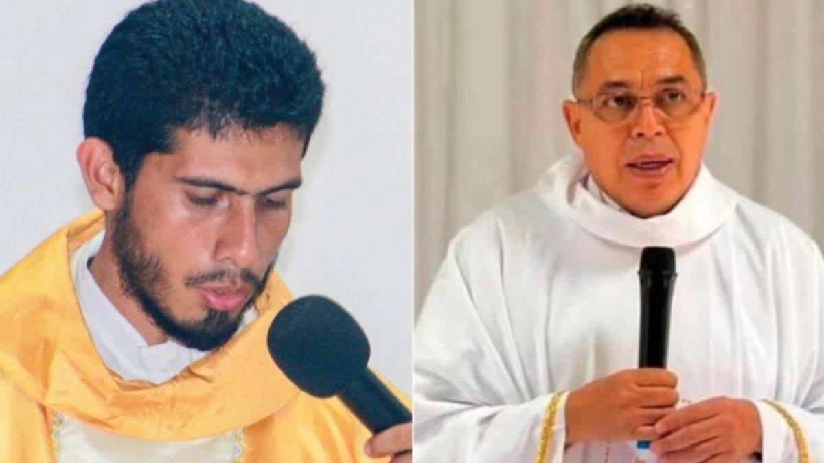 Los sacerdotes Denis Martínez y Leonel Balmaceda, dos nuevos religiosos desterrados de Nicaragua a Roma por el régimen de Ortega.