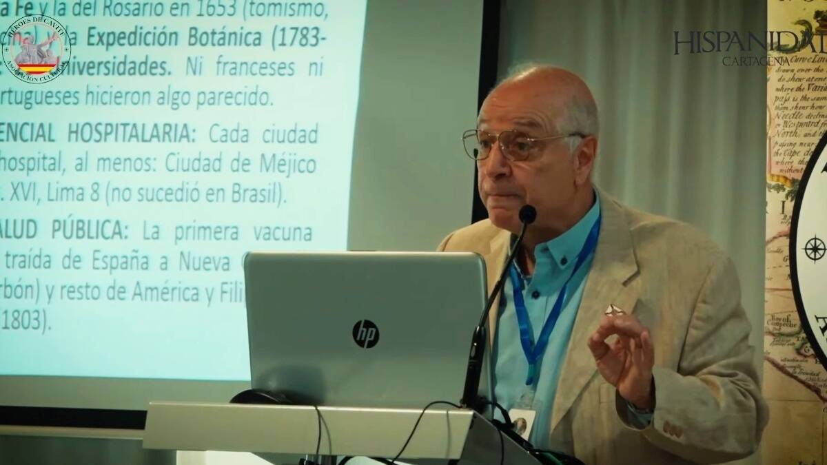 Pablo Victoria Wilches, fallecido la madrugada de este viernes, durante una ponencia sobre la herencia y legado hispánico en América.