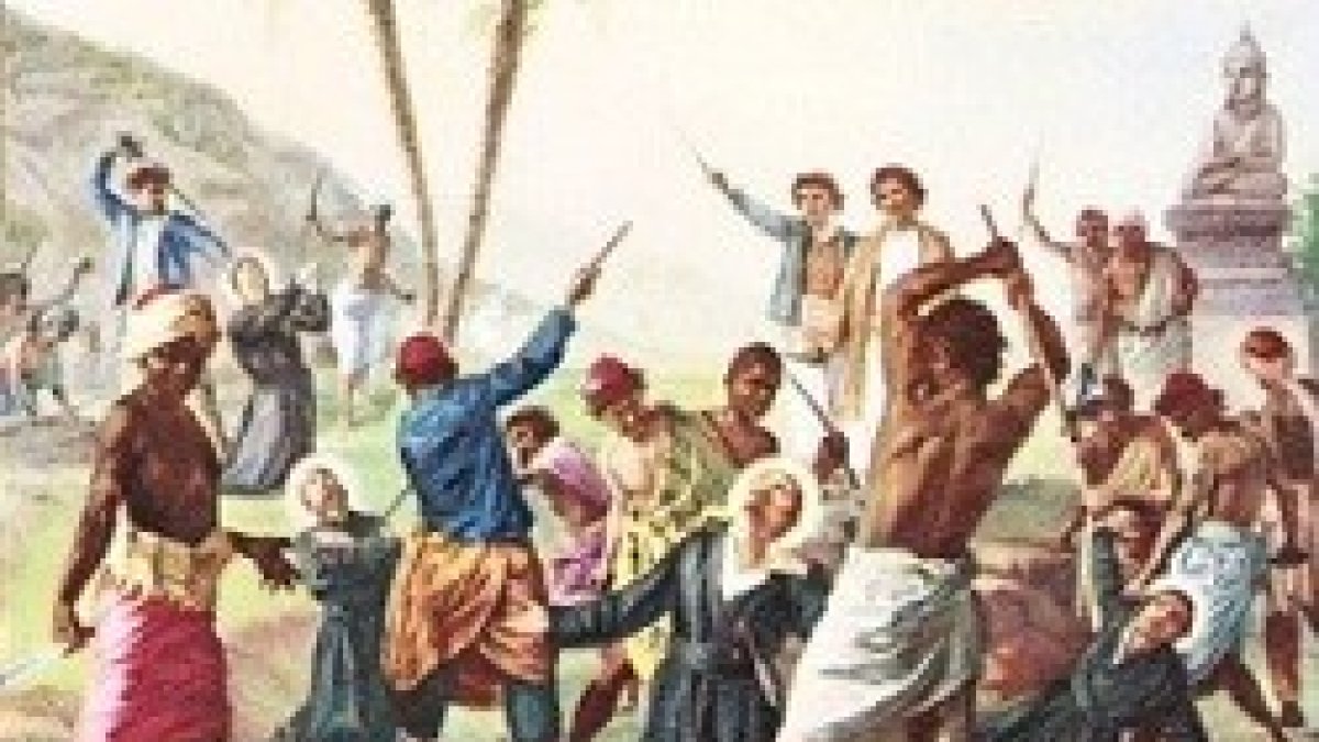 Martirio de los cinco jesuitas.
