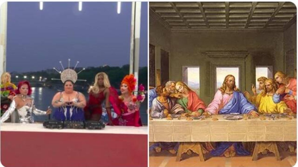 En la ceremonia inaugural un grupo de Drag Queen representó la Última Cena.