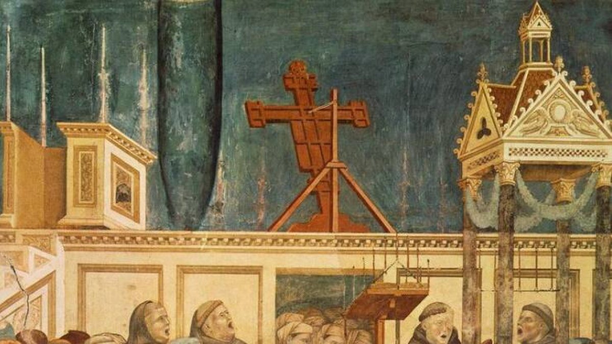 La representación de San Francisco de Asís en Greccio. Giotto.