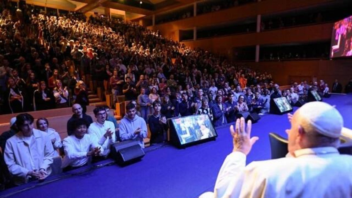 El Papa fue invitado a la Universidad Católica de Lovaina por su sexto centenario, motivo principal por el que ha visitado Bélgica / Vatican Media.