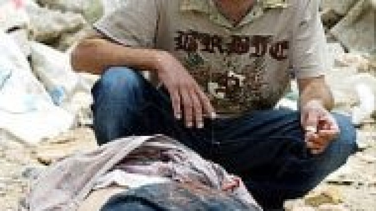 El cádaver del jóven cristiano asesinado