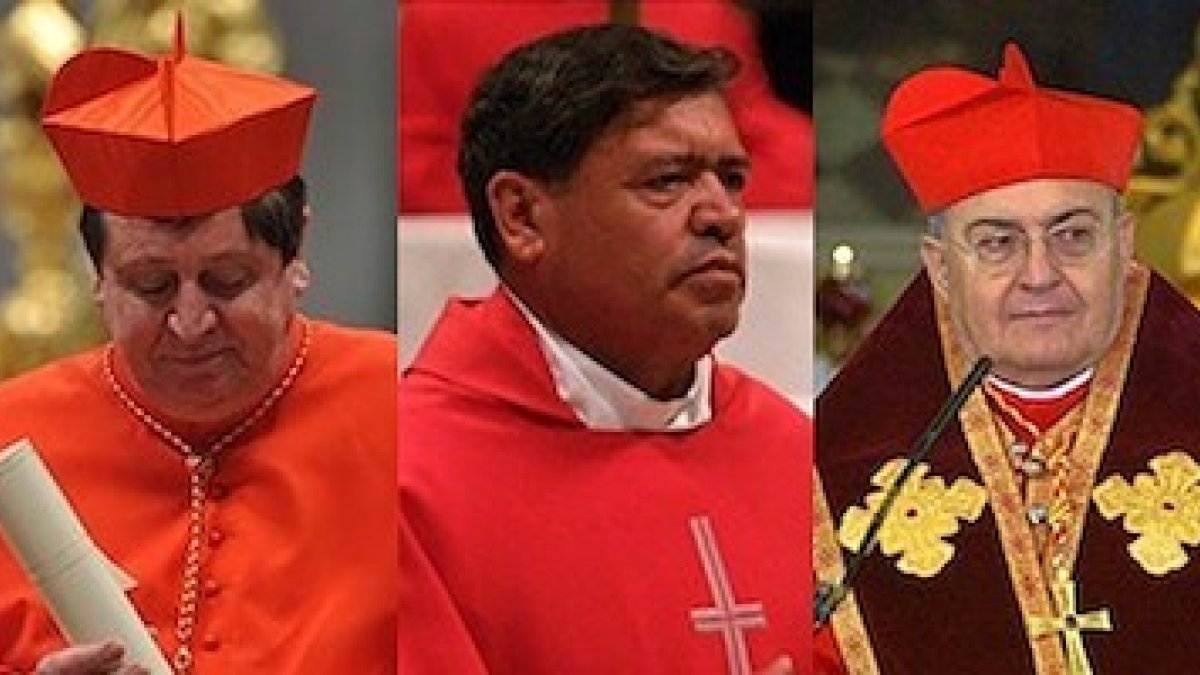 De izda. a dcha.: Bergoglio, Braz de Aviz, Rivera, Sandri y Scherer.