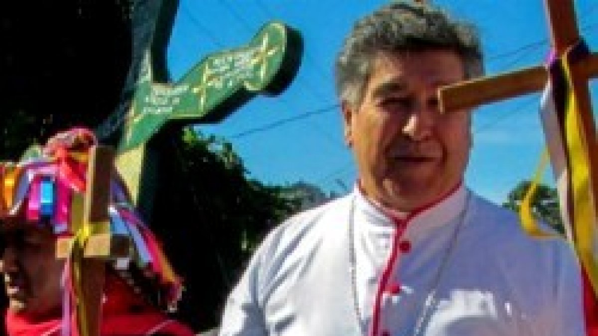 El obispo de Chiapas, Felipe Arizmendi, en una romería