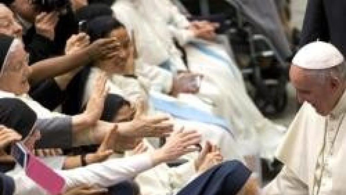 Francisco con las religiosas de la diócesis de Roma en este mayo de 2015