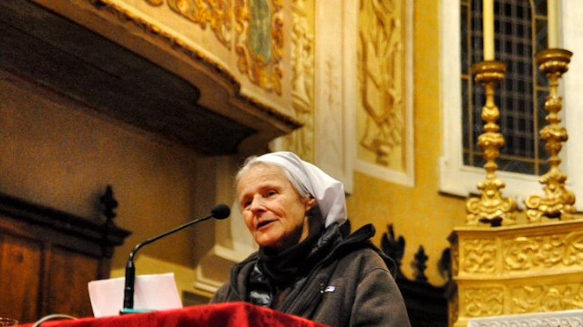 Sor Emmanuel llenó para escucharla el templo de María Reina de las Familias, en San Marino in Rio. Foto: Valeria Manfredini Battistelli.
