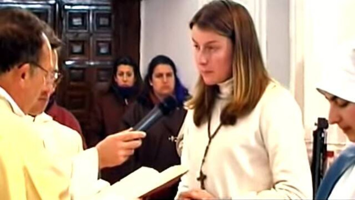 Zdenka, el día de su bautismo.