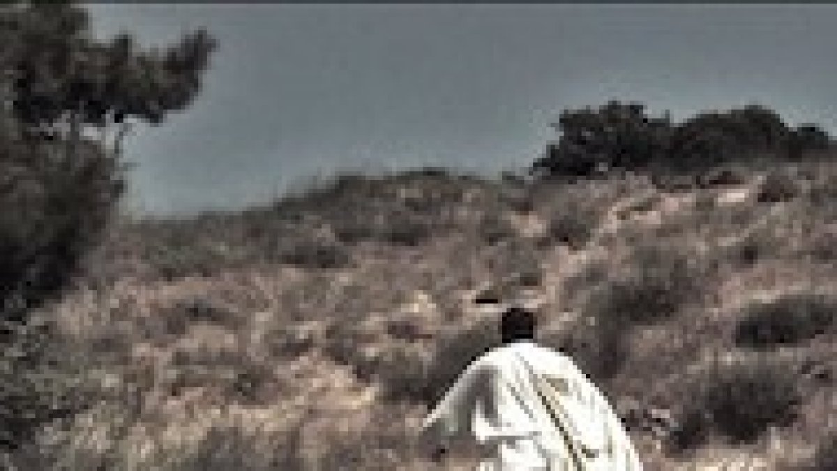 El indio Juan Diego, camino de la aparición.