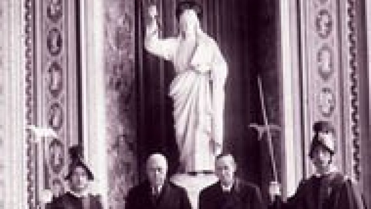 Myron Tylor (a la izquierda de la foto), en el Vaticano.