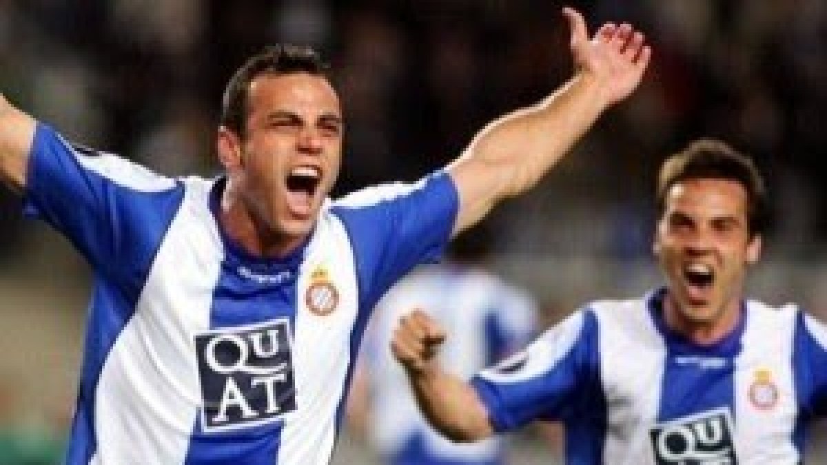Jugadores del RCD Espanyol celebran un gol