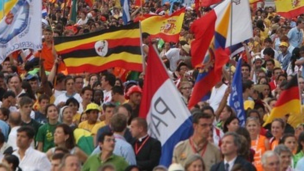 Jóvenes durante la JMJ de Madrid