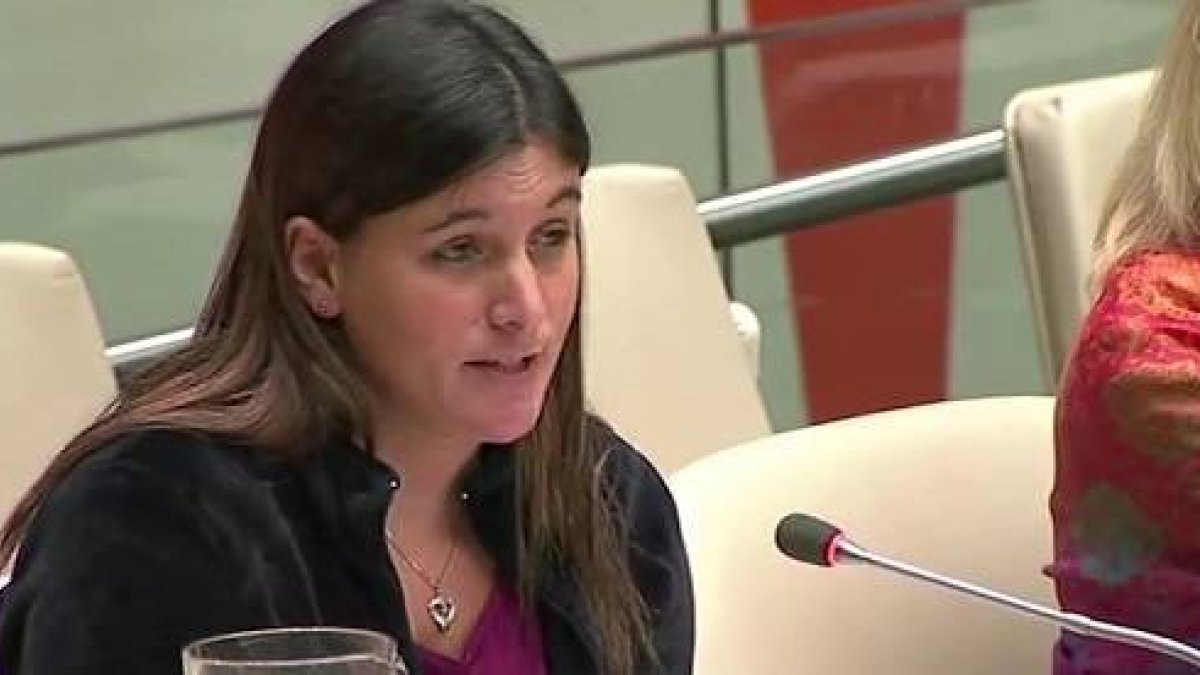 Kelly contó su testimonio sobre la maternidad subrogada en Naciones Unidas en 2017