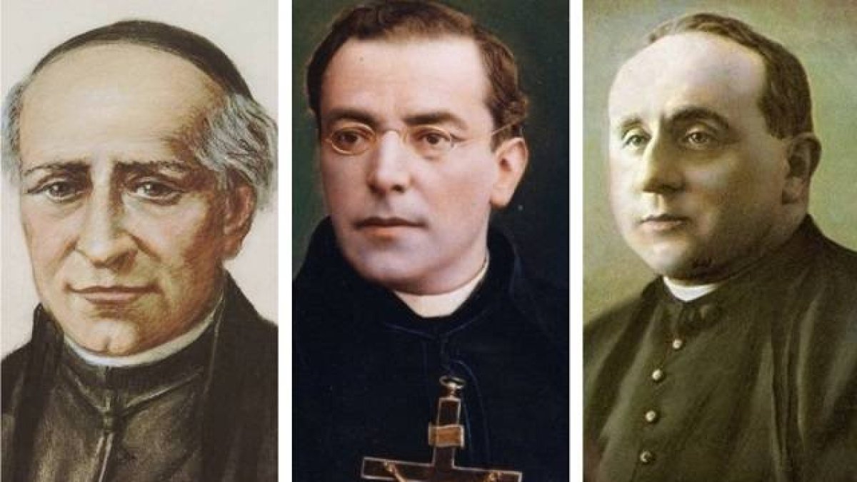 De izquierda a derecha: Joachim Masmitjá i Puig, José Antonio Plancarte y Labastida, José Pío Gurruchaga Castuariense