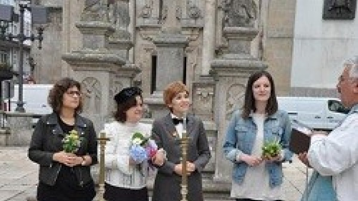 Representación de la boda realizada por el partido de izquierdas, BNG