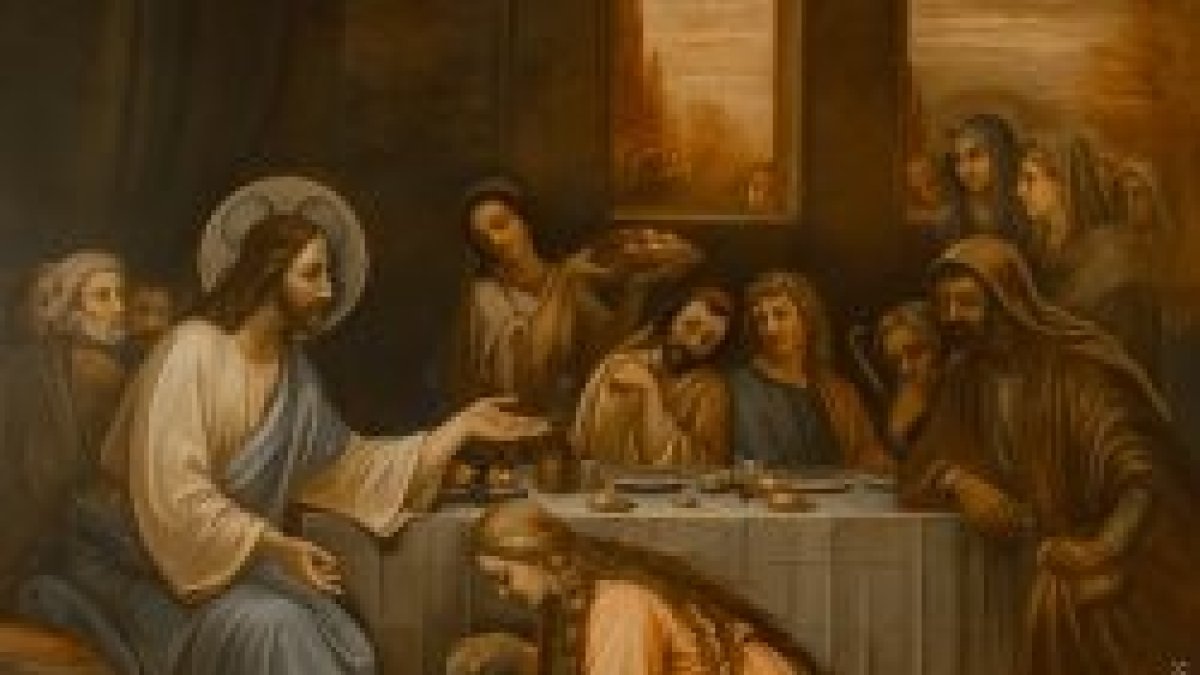 María...y se los enjugó con su cabellera.