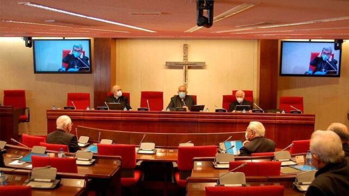 Acto de presentación de la nota doctrinal sobre la objeción de conciencia por parte de los obispos españoles, en marzo de este año.