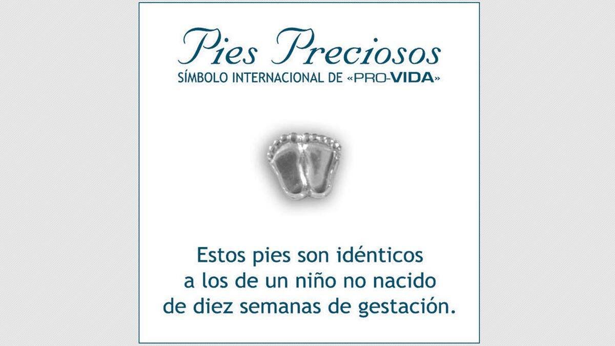 Pies Preciosos, el pin provida que refleja la realidad del aborto: así son los de un ser humano de diez semanas en el seno materno.