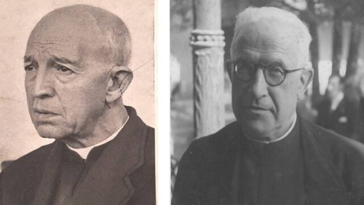 Jaime Pujiula, a la izquierda, y Manuel Bordás, escolapio, pioneros de la genética en España