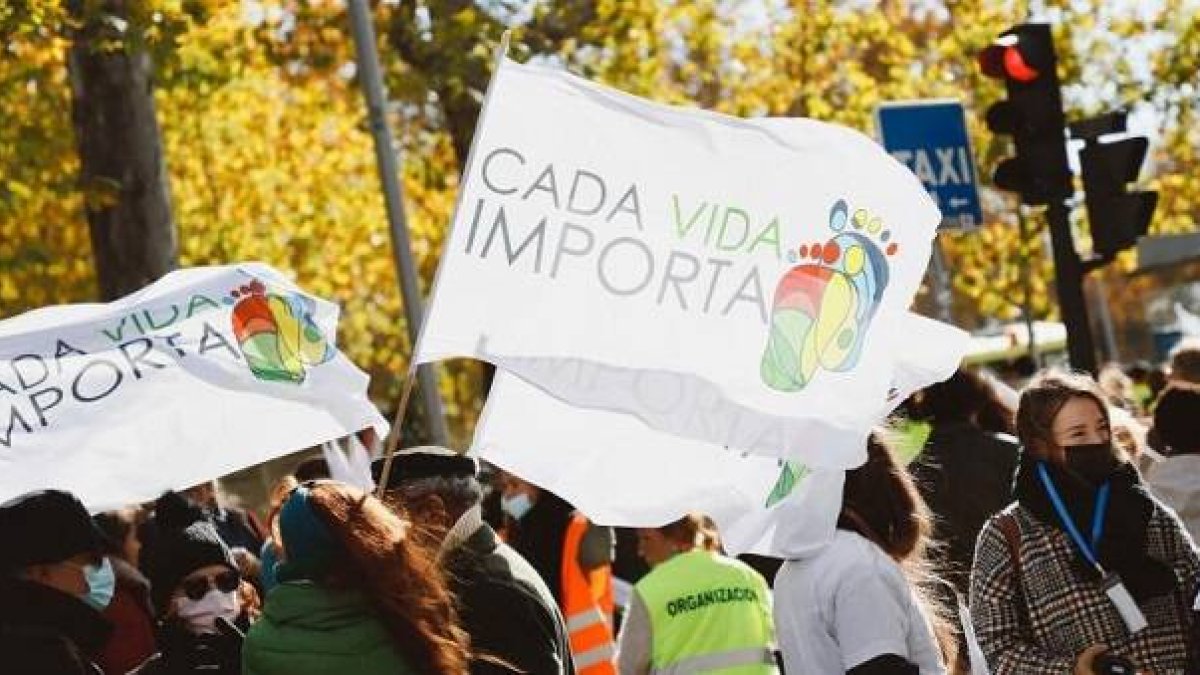 Manifestación provida Cada Vida Importa en Madrid, la primera tras el coronavirus