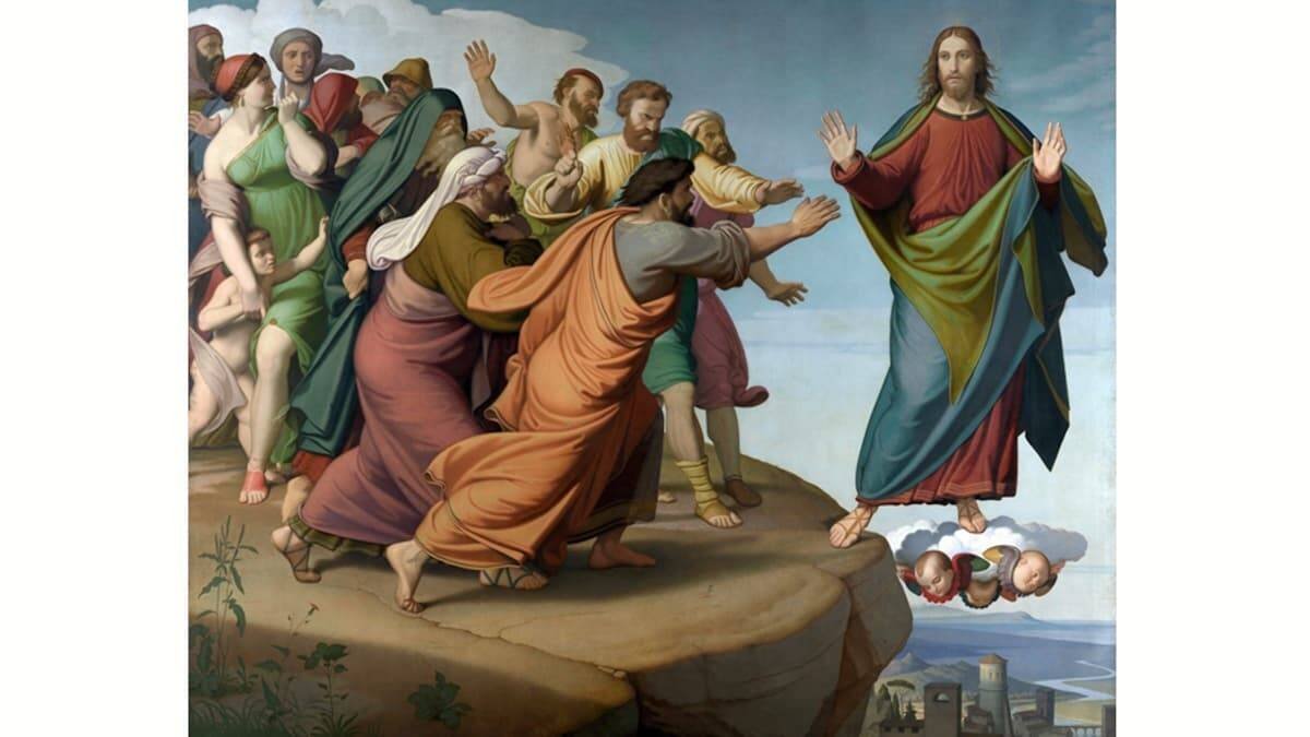 Los 'sepulcros blanqueados' de todos los tiempos aborrecen a quienes denuncian la mentira institucionalizada. Johann Friedrich Overbeck, 'Cristo es salvado de los fariseos' (1866), Museo Real de Bellas Artes de Amberes (Bélgica).