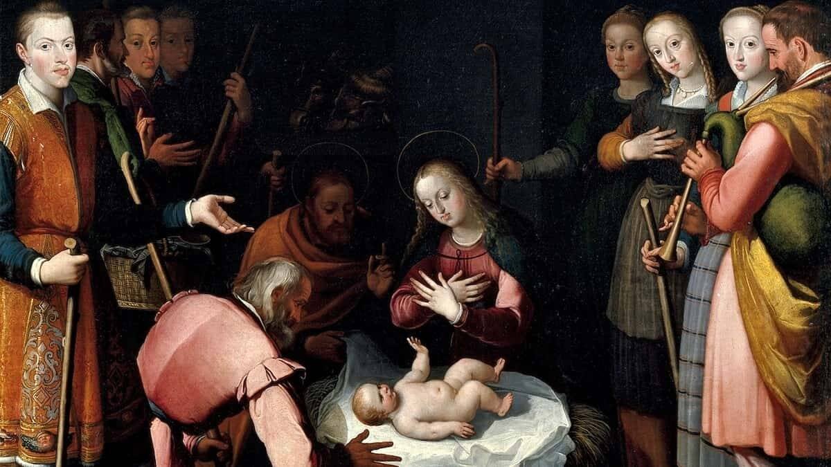 Resulta ridículo pretender 'resignificar' la Navidad, que es, por su propia definición, una fiesta cristiana que conmemora la Encarnación de Dios. 'El nacimiento de Cristo' (1603) de Juan Pantoja de la Cruz. Museo del Prado.