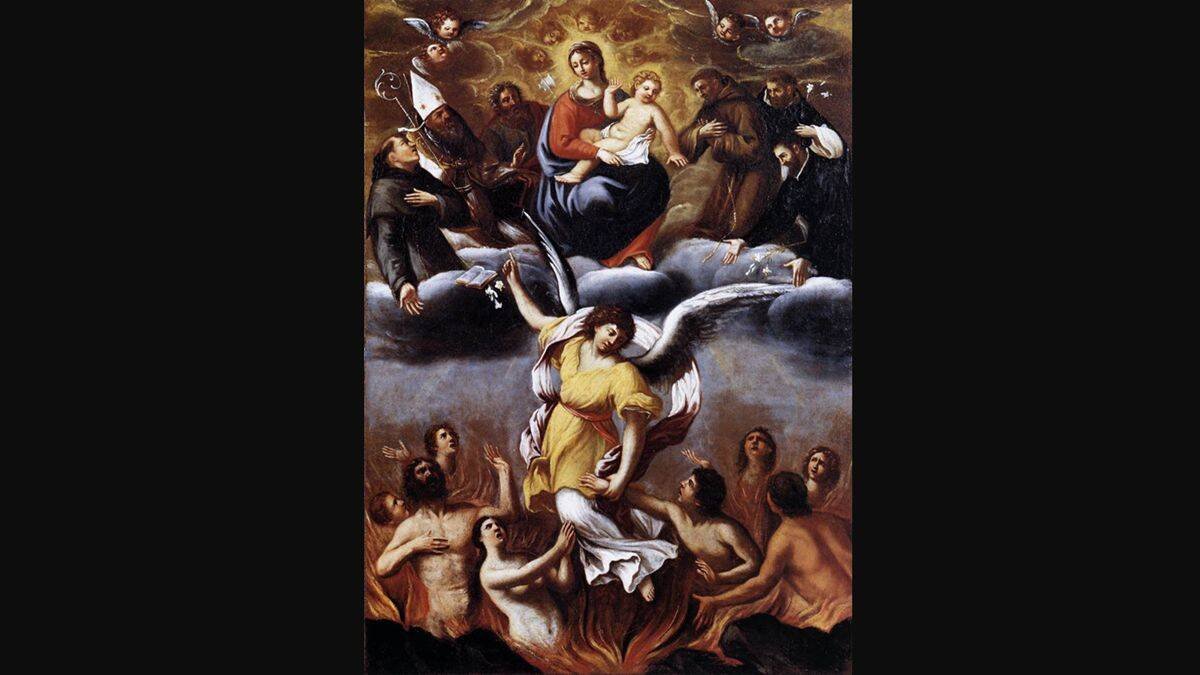 El obispo Munilla propone como misión para el año jubilar 'dejar el purgatorio vacío'. Ludovico Carracci (1555-1619), 'Un ángel libera las almas del purgatorio' por intercesión de la Virgen y los santos.