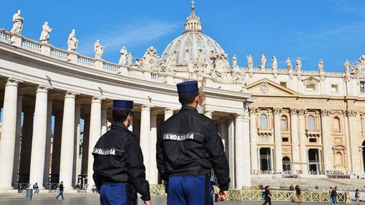 La Gendarmería Vaticana es la responsable del control de fronteras. Foto: Estado Vaticano.