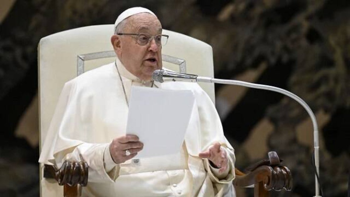 El Papa Francisco en el aula Pablo VI en su catequesis de 22 de enero de 2025