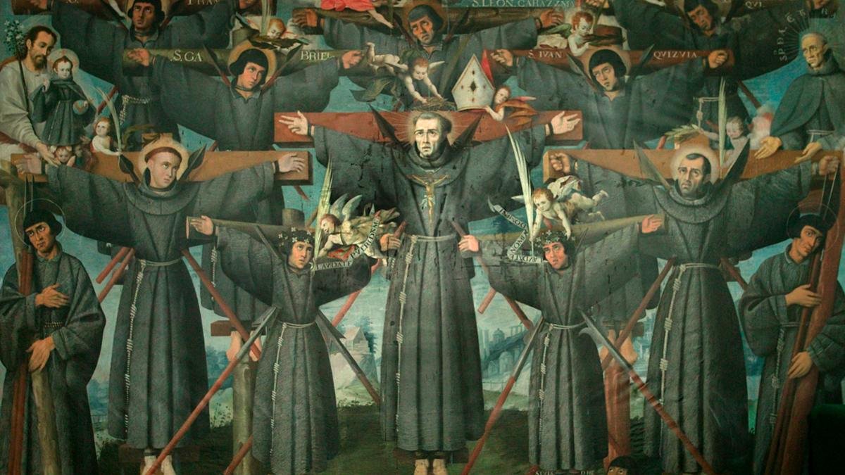 Representación de los mártires de Japón.