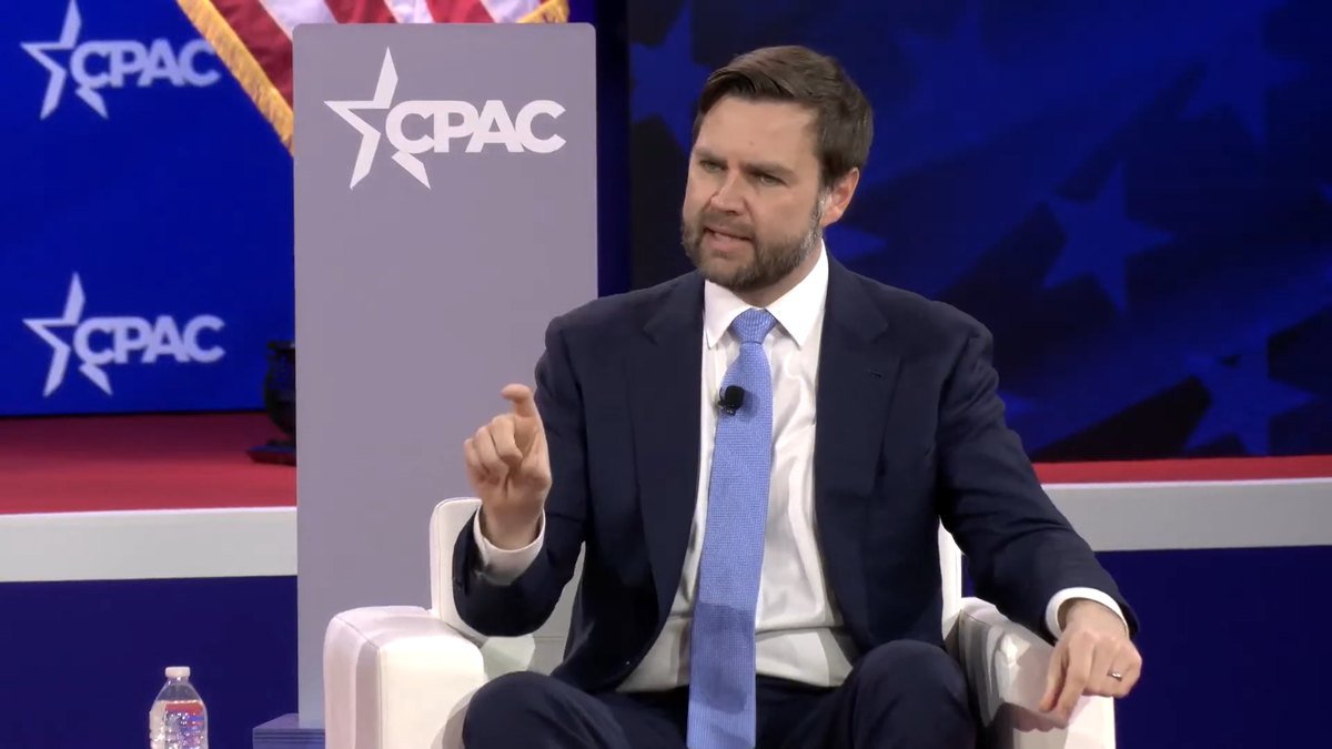 J.D. Vance, durante su participación en la Conferencia de Acción Política Conservadora que está teniendo lugar esta semana en Washington.